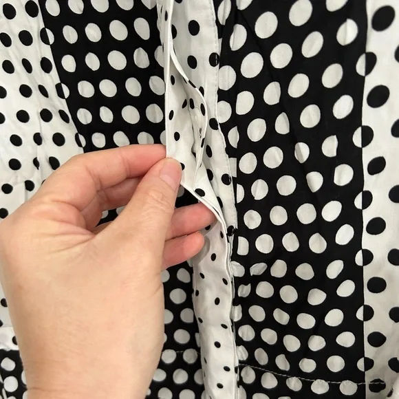 Liverpool Monochrome Polka Dot Sleeveless Blouse - Picture 3 of 4